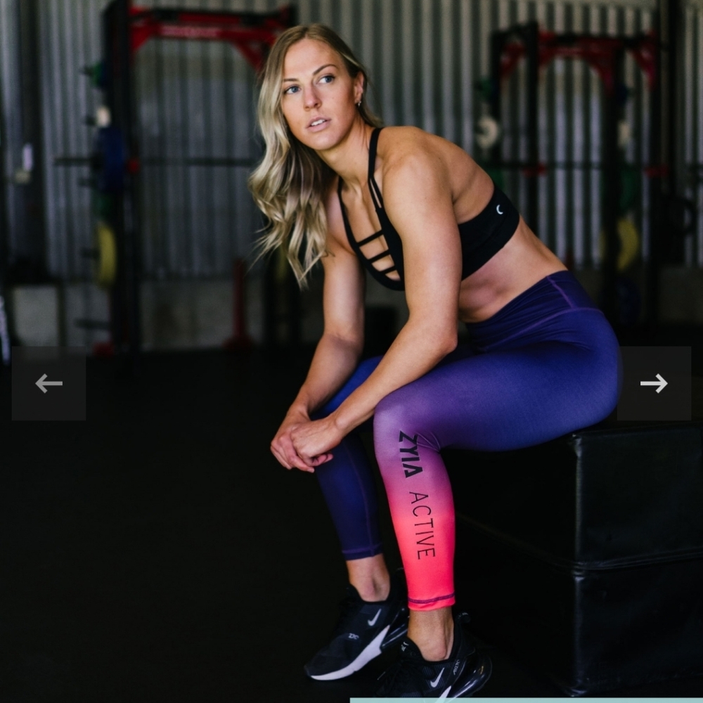 Purple ZYIA Ombre Light n Tight Hi-Rise 7/8 24"